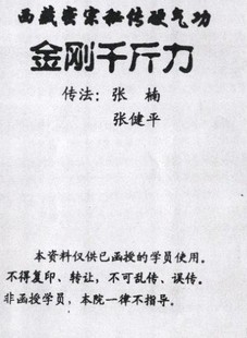 《西藏密宗秘传硬气功金刚千斤力》 气功功法气功书籍 武功秘籍