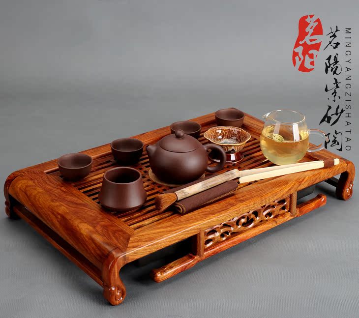 宜兴紫砂壶茶具套装功夫茶壶茶杯整套壶家用实木茶盘礼品包邮西施
