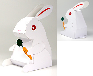 纸模城堡 可爱版 兔子 3d立体纸模型diy儿童益智手工制作
