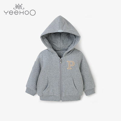 英氏男童保暖外套婴儿衣服男宝宝夹棉加厚棉服