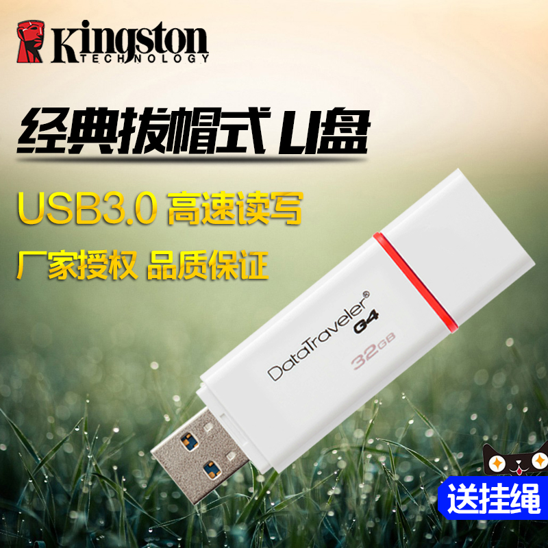 2gu盘 金士顿u盘高速3.0 DTI G4优盘32g 可爱u