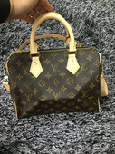 意大利正品代购国内现货 LV Speedy 25 经典老花有肩带枕头女包