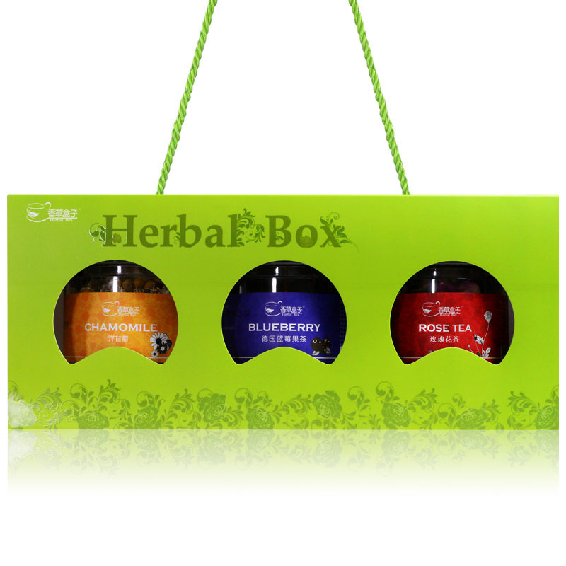 香草盒子茶叶礼盒 玫瑰花茶 洋甘菊 蓝莓花果茶 精美礼盒