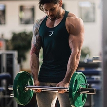 吊带工字型男无袖 背心肌肉健身兄弟 gymshark健身背心运动马甲修身
