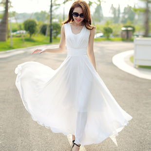 包邮2015春夏季新款<em>女装</em>沙滩<em>长裙</em>韩版修身气