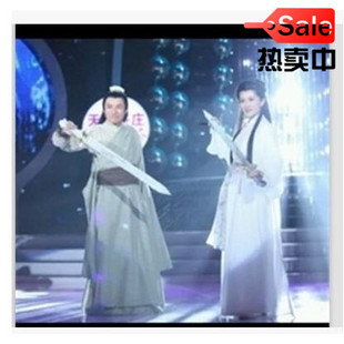 新款神雕侠侣杨过小龙女情侣古装年会表演演出服侠客武士服装