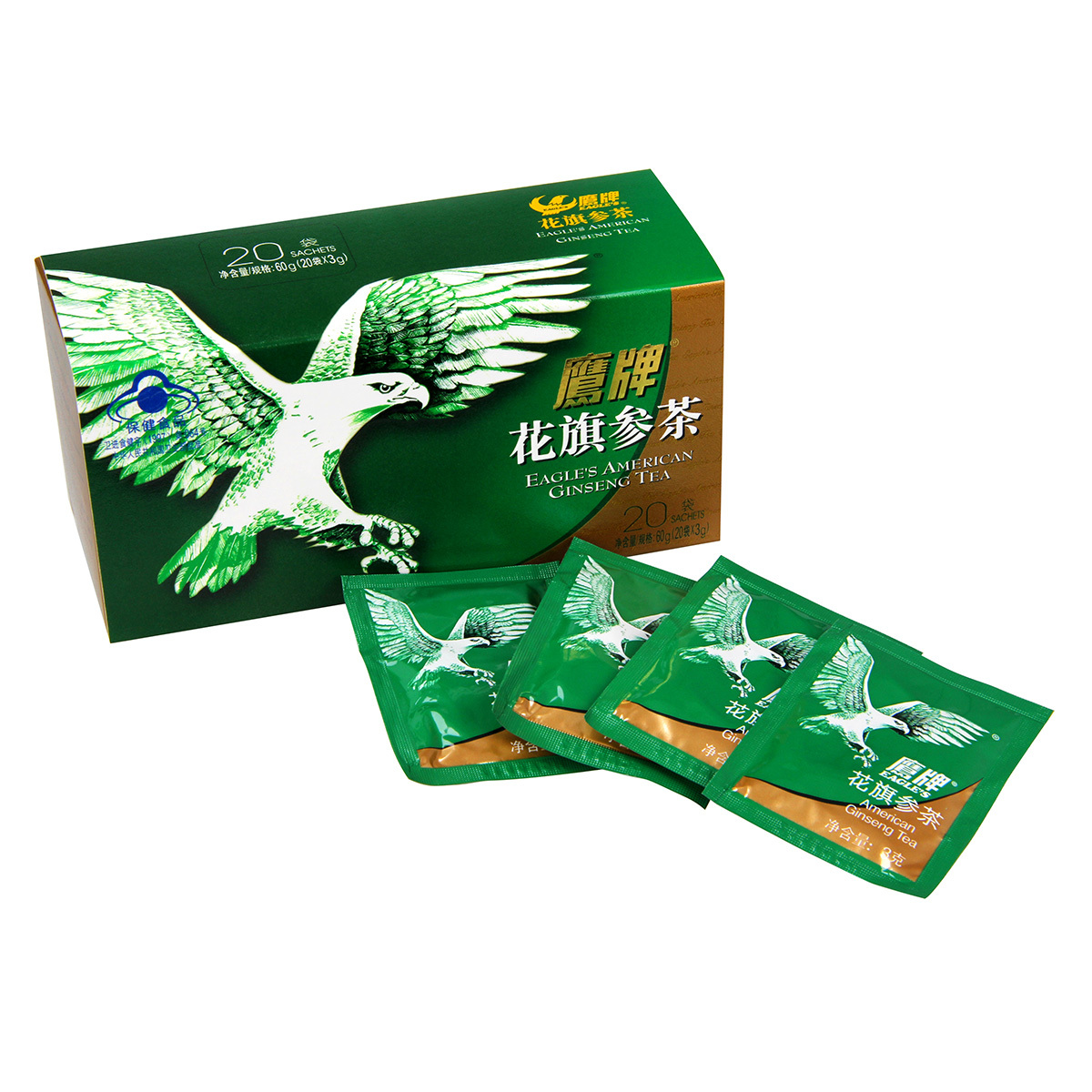 鹰牌花旗参茶 3g/袋*20袋/盒