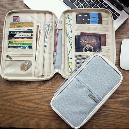 出国留学差旅行必备多功能证件袋收纳包护照夹