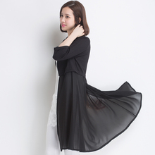 2015新品女士短袖 雪纺衫<em>女开衫外搭夏季</em>长款