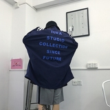 FTK黑店 夏季复古街头潮流运动风oversize宽松超薄防晒服男女