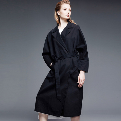 N3272 欧洲站2016秋冬新款风衣女中长款重工