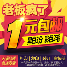 彩色黑白画册 包邮 订胶装 网上打印服务培训资料A4复印激光文本书装