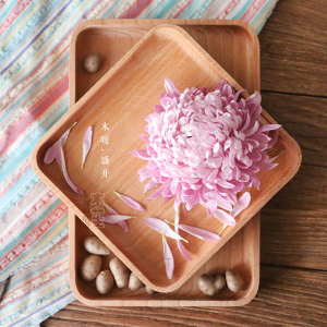 榉木无漆木托盘