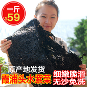 紫菜 福建无沙免洗野生散装 霞浦大片头水紫菜干货500克 新货紫菜