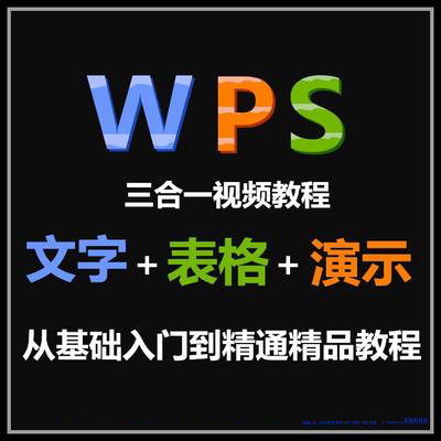 办公软件金山WPS Office表格2013全套从入门