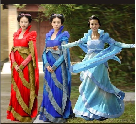 上海古装租赁仙剑奇侠传古装 龙葵 红色 宝蓝色 淡蓝色龙葵租赁