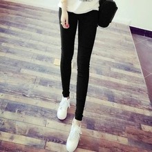 外穿长裤 弹力大显瘦薄款 高腰小脚裤 新款 打底裤 女装 2016夏季韩版