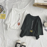 短袖t恤女夏装2017新款韩版体恤宽松学生原宿bf风百搭半袖上衣服