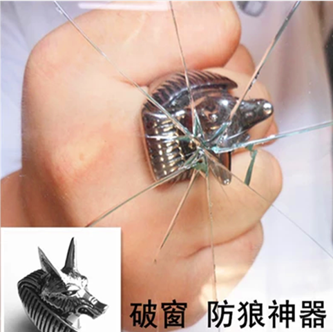 包邮男士防身戒指 防身武器暗器 指虎戒指 户外破窗防狼霸气指环