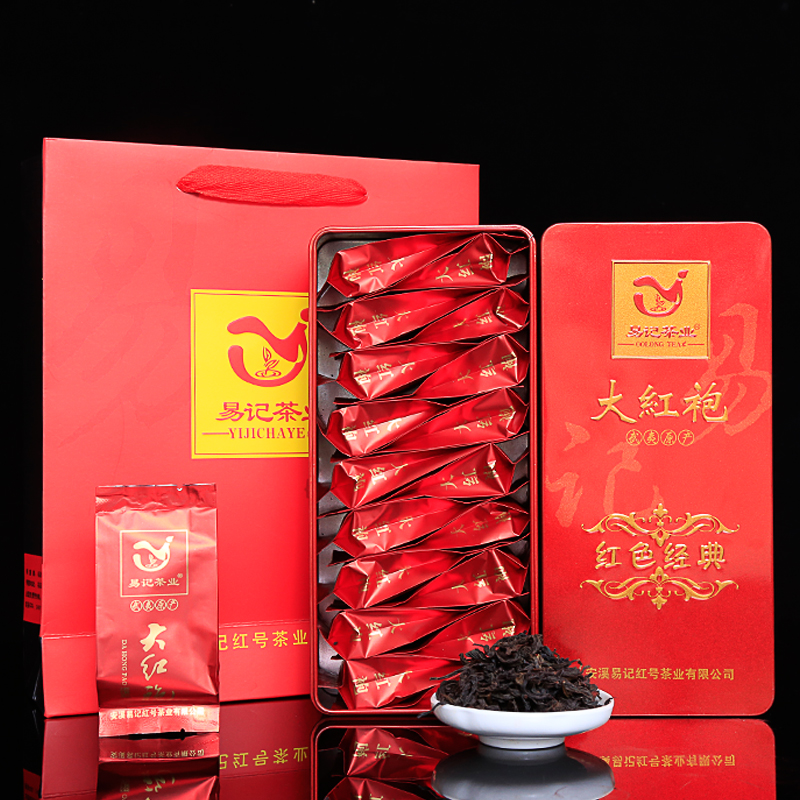 新茶特级大红袍茶叶礼盒装 正品乌龙茶 特级武夷山岩茶 总共250g