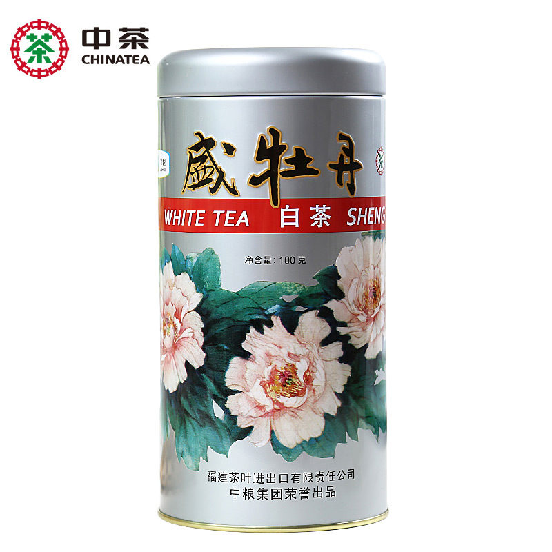 中茶白茶福建高山白茶 盛牡丹白牡丹白茶100g茶叶罐装