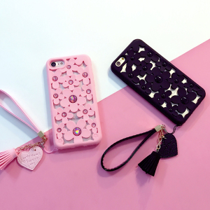 镂空花苹果手机壳