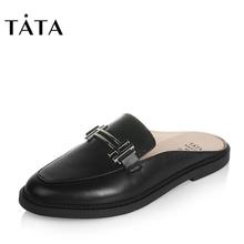 Tata/他她2017年夏季牛皮时尚休闲女穆勒鞋SD180BT7图片