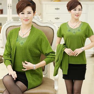 2015<em>中年女装</em>春夏装<em>针织衫开衫</em>妈妈装外套中