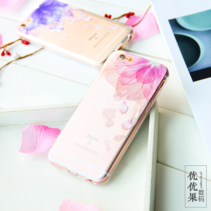 苹果6s se 6p透明花瓣手机壳