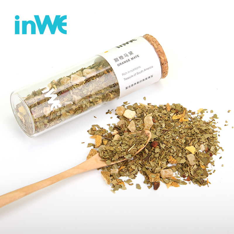 inWE因味茶 甜橙马黛茶 阿根廷花草茶山竹果粒茶许愿瓶 德国进口
