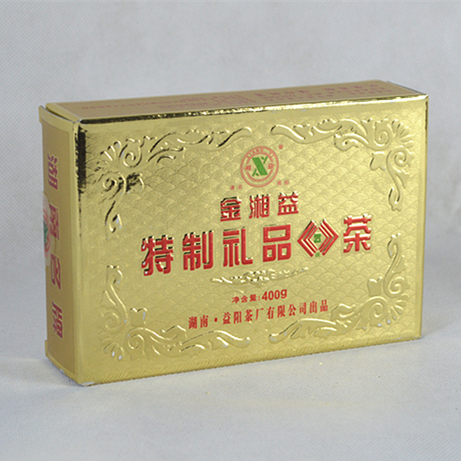 湖南安化黑茶2013年益阳茶厂金湘益茯茶400克金花茯砖安华伏茶