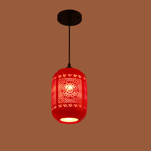 吊灯 特价包邮/吊灯/陶瓷灯中国红灯笼 阳台 中式吊灯 过道 灯具 灯饰