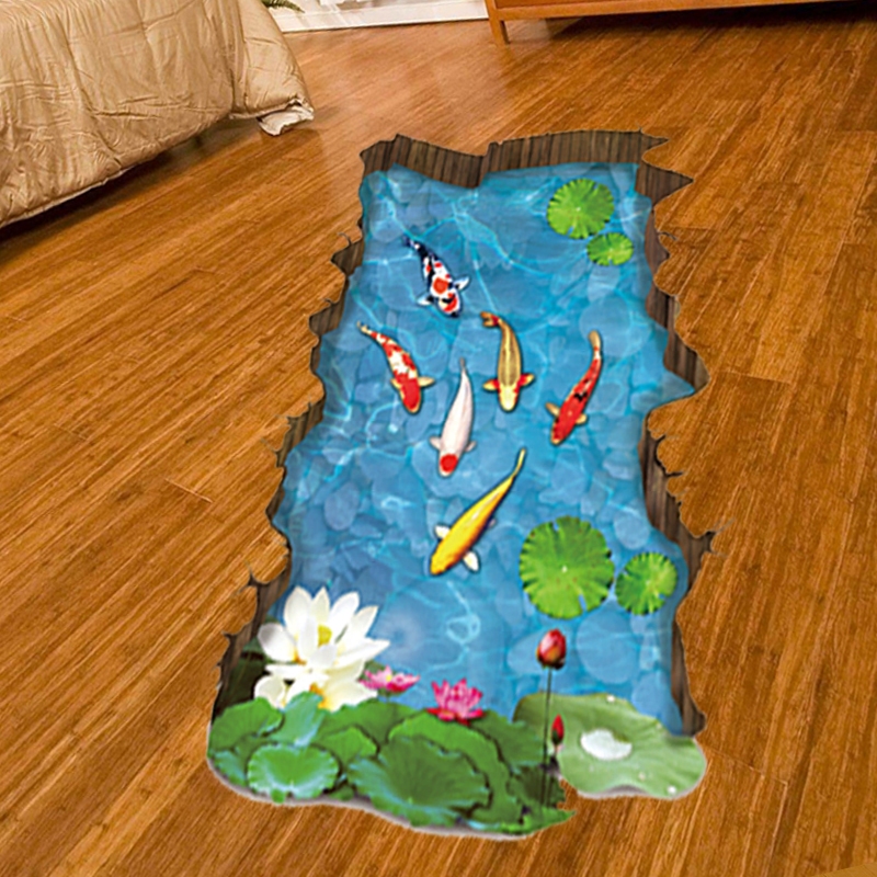 3d立体墙贴纸贴画地板创意卧室客厅浴室卫生