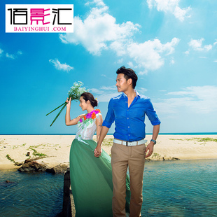 三亚旅游婚纱摄影照佰影汇海景结婚照厦门青岛
