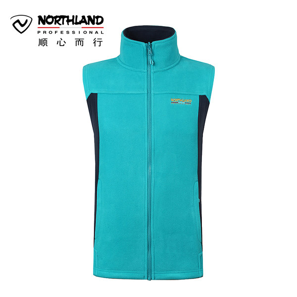 诺诗兰NORTHLAND秋冬户外男抓绒衣背心轻量保暖开衫马甲GF045621