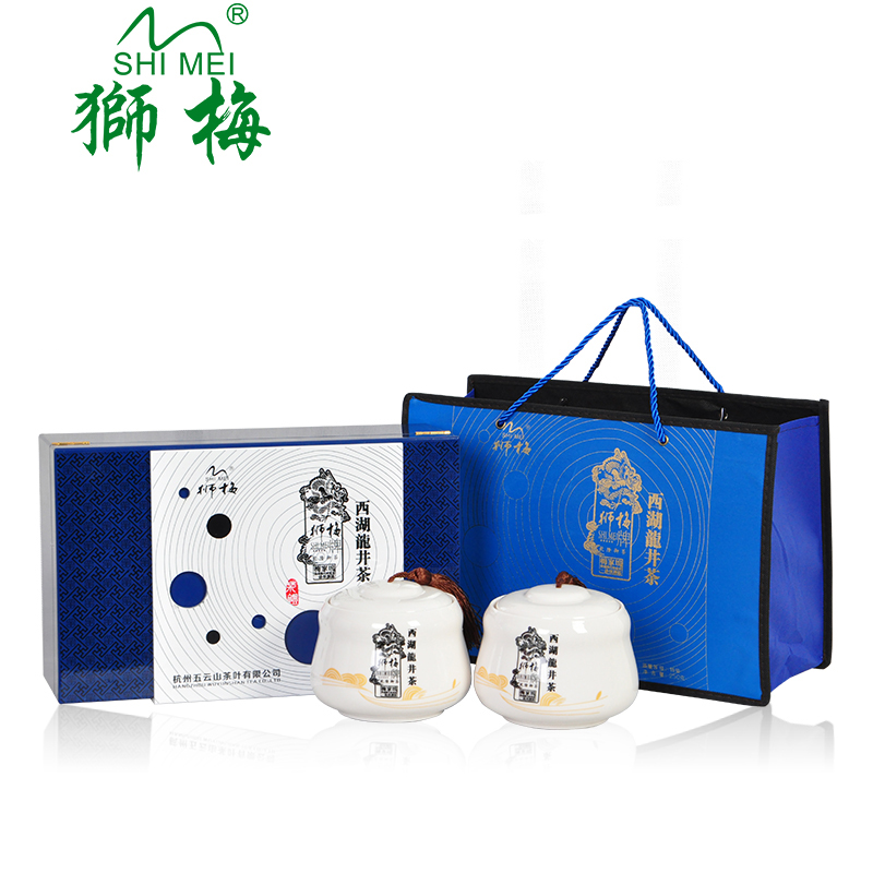 狮梅牌绿茶2016新茶正宗特级明前西湖龙井茶叶礼盒装壹号250g包邮