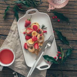 北欧长方形双耳烤盘