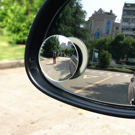 车用后视镜盲点镜汽车小圆镜无框倒车镜大视野