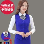 马甲套装 马夹背心 女套裙酒店银行工作服正装 职业西装 2017春夏新款