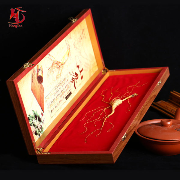 下参_易购客 泡酒料 高档人参礼盒 送领导有证