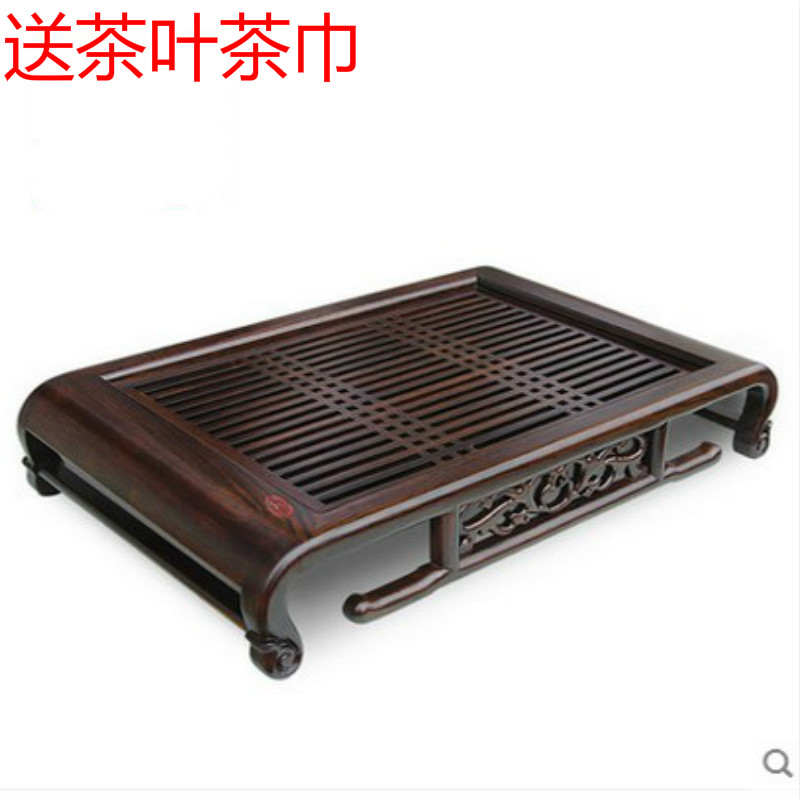 汉唐绿檀木雅致茶盘 精品实木茶台茶海功夫茶具套装茶道组