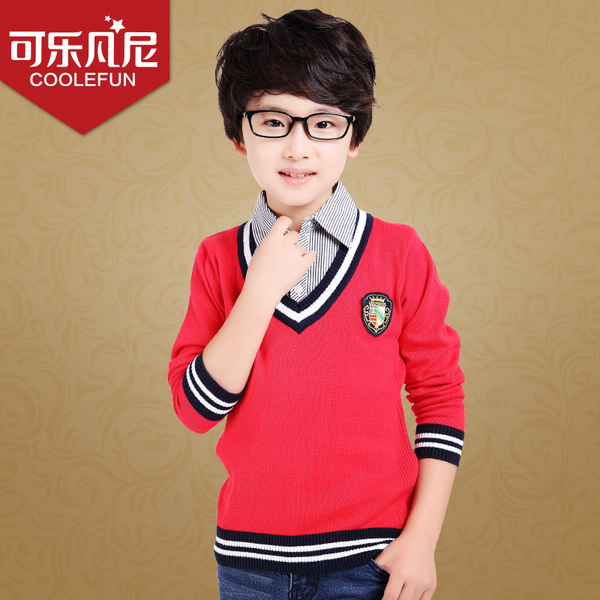 正品童装<em>毛衣</em>针织衫 <em>2015新款</em> <em>男童毛衣</em>外套潮