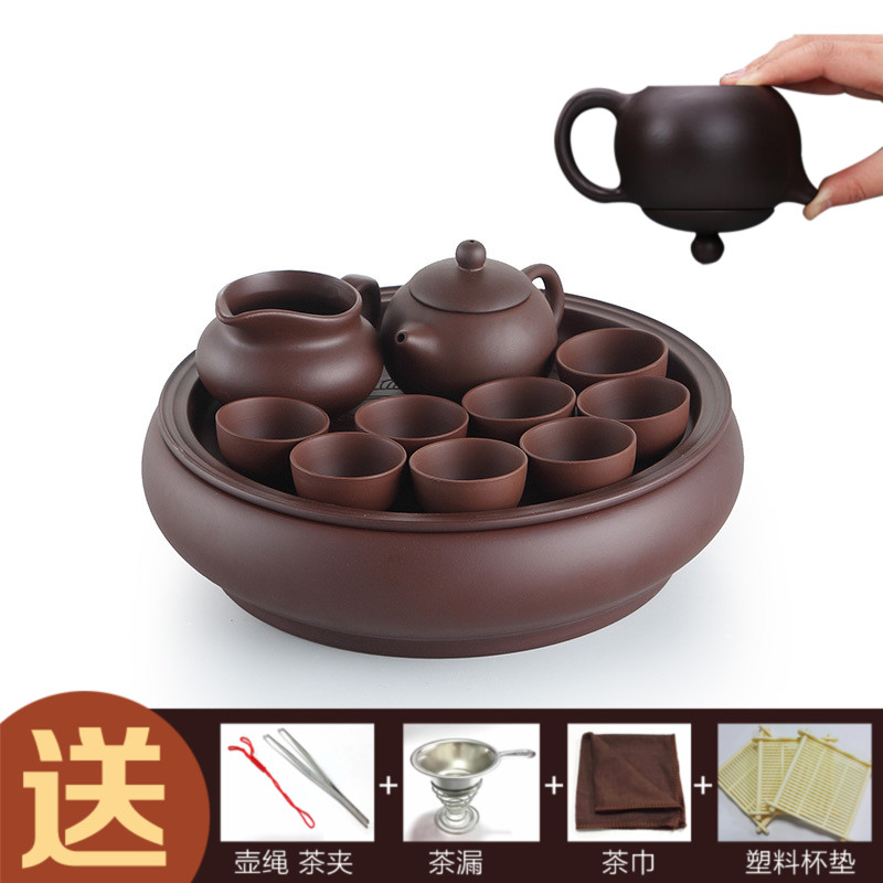 茶具套装整套功夫茶具特价紫砂茶壶茶盘茶海茶道茶杯陶瓷紫砂家用