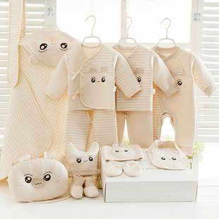 纯棉婴儿衣服秋冬新生儿礼盒套装刚出生宝宝衣服满月礼物母婴用品