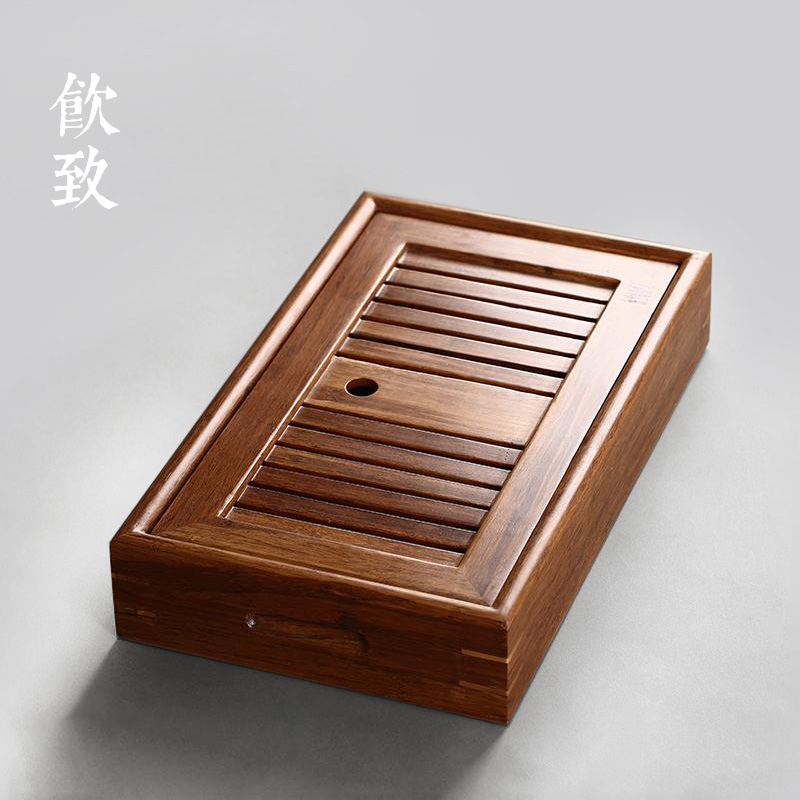 饮致 重竹盛水储水式茶盘竹制功夫茶具干泡茶台办公书房茶席茶盘