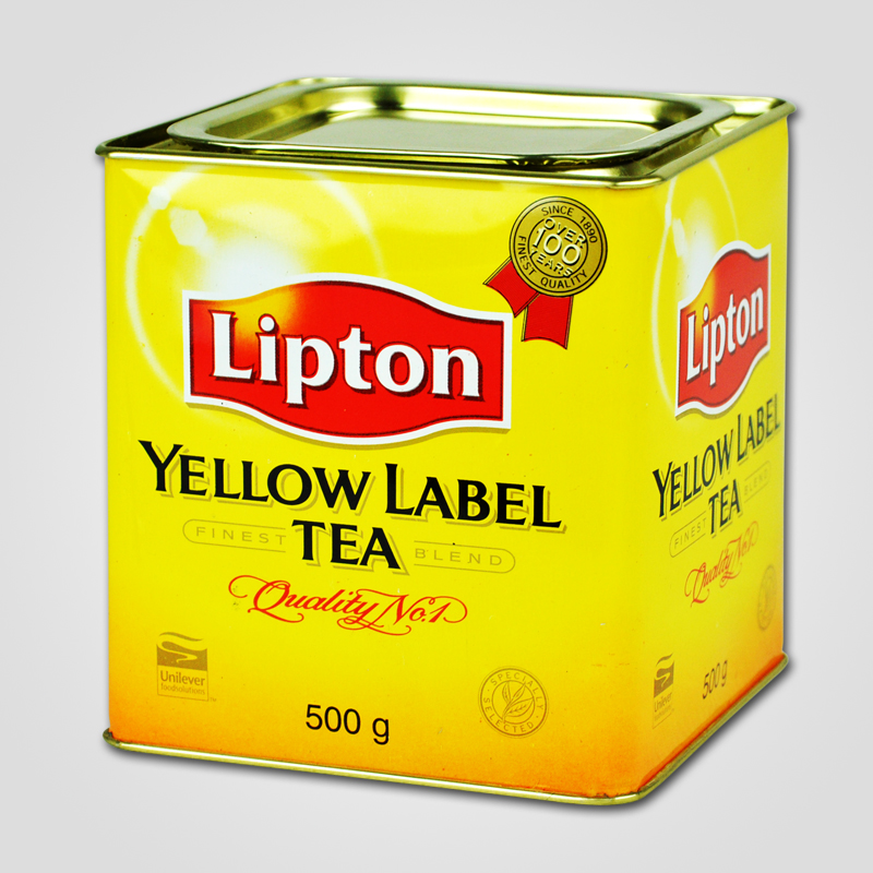 Lipton/立顿红茶粉 斯里兰卡原装进口黄牌精选红茶500g 小黄罐装