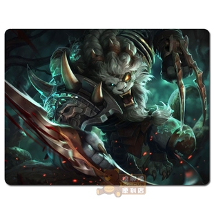 包邮英雄联盟lol s4总决赛傲之追猎者雷恩加尔新原画超厚鼠标垫