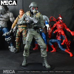 正版非高仿neca 生化危机10周年resident evil hunk 汉克 7寸可动