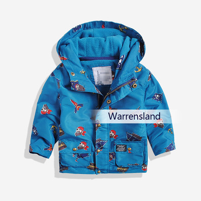 加绒加厚男童夹克衫0-1-2-3岁男宝宝秋装外套