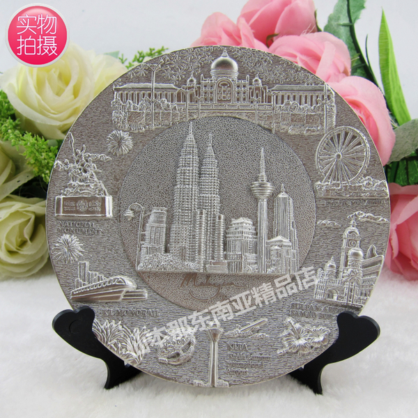 热销海外工艺品 锡器 马来西亚大马锡盘 旅游纪